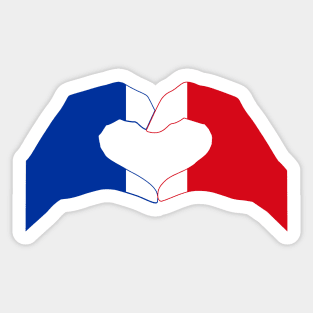 We Heart France Patriot Flag Series Sticker